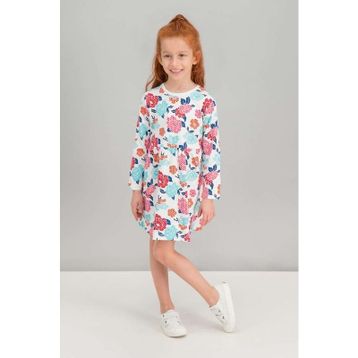 RolyPoly Flowers Krem Kız Çocuk Elbise