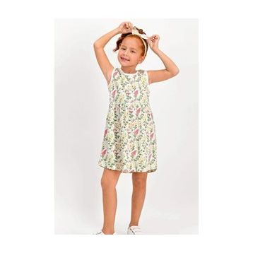 RolyPoly Flowers Krem Kız Çocuk Elbise