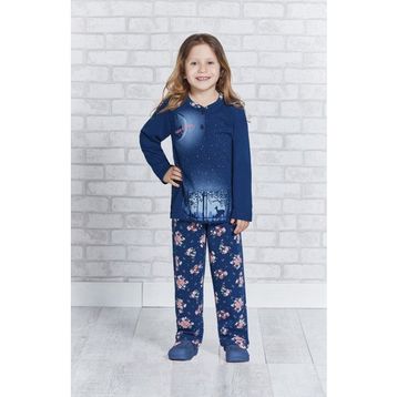 RolyPoly Lacivert Kız Çocuk Pijama Takımı