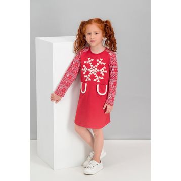 RolyPoly We Love Snow Kırmızı Kız Çocuk Cepli Elbise