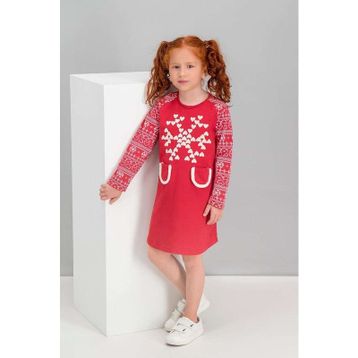 RolyPoly We Love Snow Kırmızı Kız Çocuk Cepli Elbise