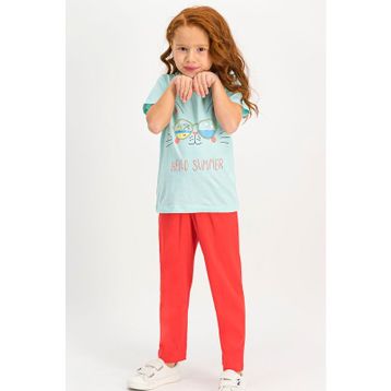 RolyPoly Yeşil Kız Çocuk Pijama Takımı