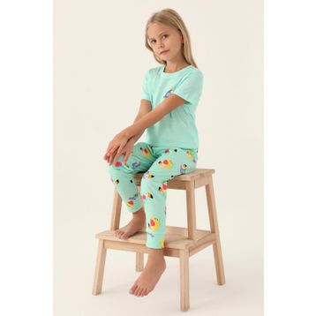 RolyPoly Yeşil Kız Çocuk Pijama Takımı
