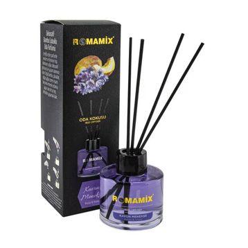 Romamix 100 ml Kavun & Menekşe Dekoratif Bambu Çubuklu Oda Kokusu & Oda Parfümü