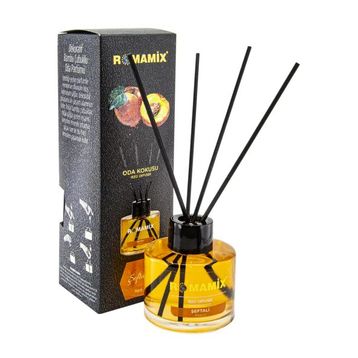 Romamix 100 ml Şeftali Dekoratif Bambu Çubuklu Oda Kokusu & Oda Parfümü