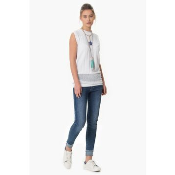 Roman Y1672015 Beyaz Kadın Bluz