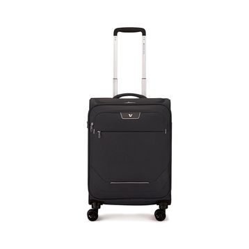 Roncato Joy Trolley Expandable Nero Kabin Boy Siyah Çekçekli Kumaş Valiz