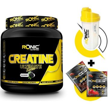 Ronic Nutrition Böğürtlen Aromalı 700 gr Creatine Ultimate + Shaker ve 2 Adet Tek Kullanımlık Whey Protein