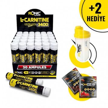 Ronic Nutrition L-Carnitine Karnitin 30'lu Ampul Yağ Yakıcı