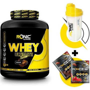 Ronic Nutrition Ultimate Whey Çikolata Aromalı 2270 gr + 2 Adet Protein Tozu
