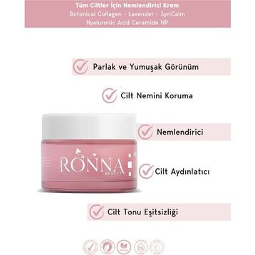 Ronna Beauty 50 ml Botanical Collagen+Hyaluronic Acid Nemlendirici ve Onarıcı Moisturizing Cream