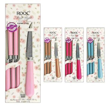 Rooc Vintage Pembe 6'lı Meyve Bıçağı