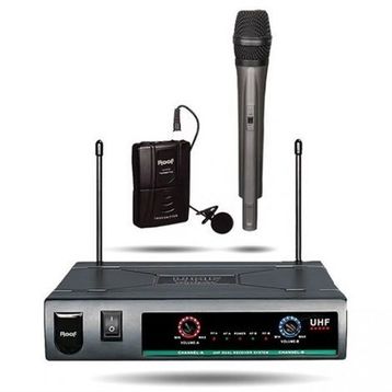 Roof R 720 EY UHF Kablosuz İki Kanallı El ve Yaka Mikrofonu