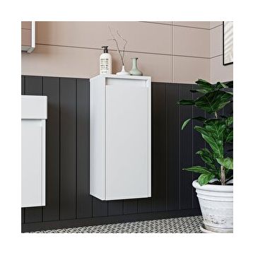 Roomart Suntalam 70 x 25 cm Mat Beyaz Banyo Boy Dolabı