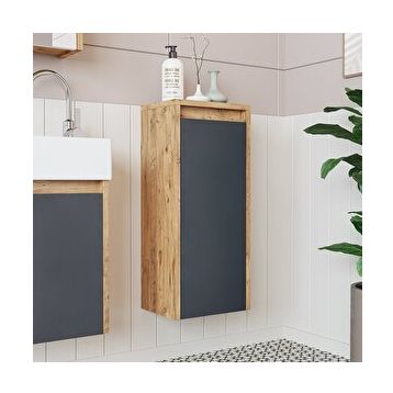 Roomart Suntalam 70x25 cm Atlantik Çam Antrasit Banyo Boy Dolabı