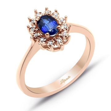 Rose Safir Pırlanta Yüzük
