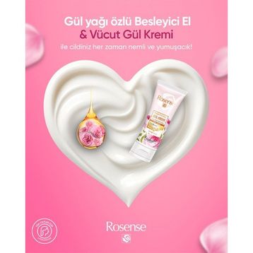 Rosense Gül Yağı Besleyici 75 ml El ve Vücut Kremi
