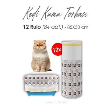 Rosie 7 Adet 12 Rulo 85x50 cm Kedi Kumu Torbası