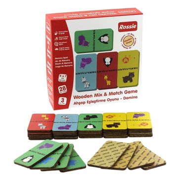 Rossie Ahşap Eşleştirme Oyunu Domino