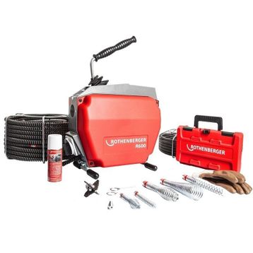 Rothenberger R600 Kanal Açma Makinesi+16/22 mm Spiral ve Uç Seti