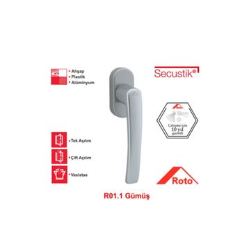 Roto Line Secustik Gümüş Pencere Kolu