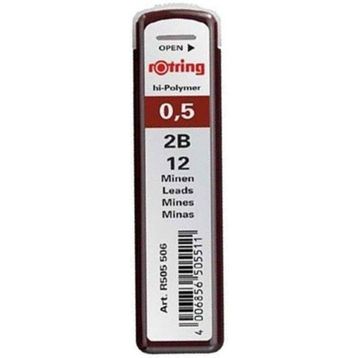 Rotring Min 0.5 mm 2B 12'li 10 Tüp