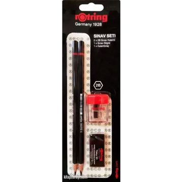 Rotring Sınav Seti 2X2b Silgi Kalemtraş Sınav Kalemi