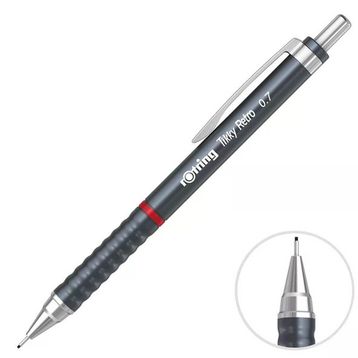 Rotring Tikky Retro 0.7 mm Metalik Gri Ergonomik Versatil Kalem