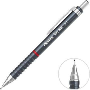 Rotring Tikky Retro 0.7 mm Metalik Gri Ergonomik Versatil Kalem