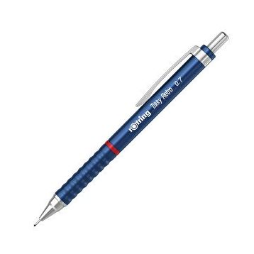 Rotring Tikky Retro 0.7 mm Metalik Mavi Ergonomik Versatil Kalem