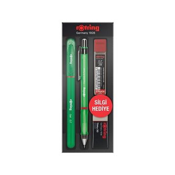 Rotring Visuclick 0.5 mm Açık Yeşil Set + Jel Kalem