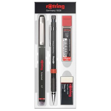 Rotring Visumax 0.7 mm Siyah Roller ve Versatil Kalem Ofis Seti