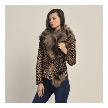 Rouge P253LK Leopar Kadın Mont