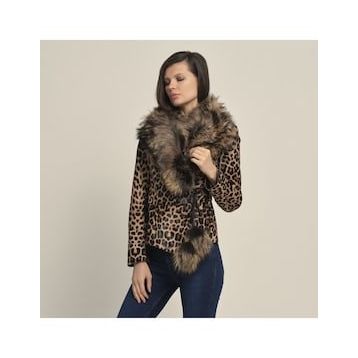 Rouge P253LK Leopar Kadın Mont