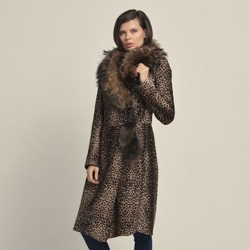 Rouge P254LU Leopar Kadın Mont