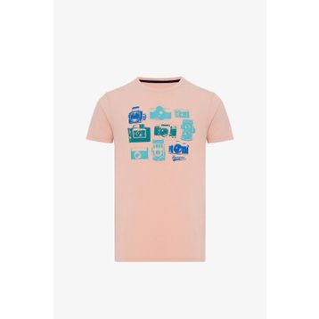 Routefield RFTIMER23-POW Timer Pembe Erkek T-shirt