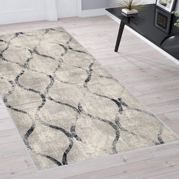 Rovigo Home RVG1596 Dijital Baskı Kaymaz Taban 160x230 cm Salon Halı