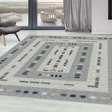 Rovigo Home RVG1626 Dijital Baskı Kaymaz Taban 160x230 cm Salon Halı