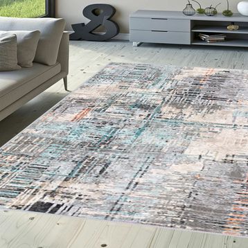 Rovigo Home RVG1637-HT936 Dijital Baskı Kaymaz Taban 80x300 cm Salon Halı
