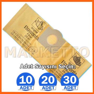 Rowenta RU 300 399 Uyumlu Süpürge Toz Torbası