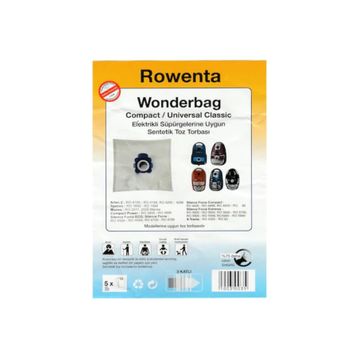 Rowenta Wonderbag Sentetik Bez Toz 5 li Paket Süpürge Torbası