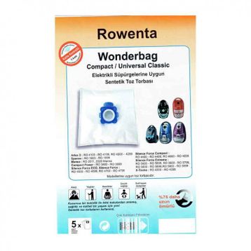 Rowenta Wonderbag Uyumlu Süpürge Toz Torbası