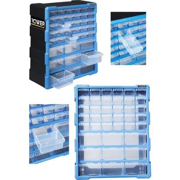 Rowermax ASR-6001 Mono Blok Çekmeceli 39 Lu Gri Büyük Boy Organizer