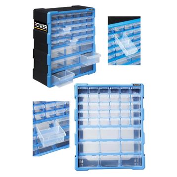 Rowermax ASR-6001 Mono Blok Çekmeceli 39 Lu Gri Büyük Boy Organizer