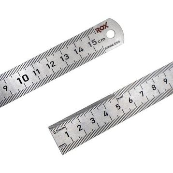 Rox 0198 Çift Taraflı 150 mm Çelik Cetvel