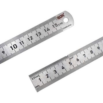 Rox 0198 Çift Taraflı 150 mm Çelik Cetvel
