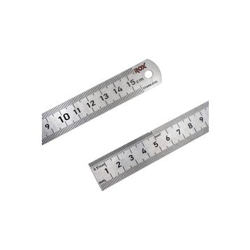 Rox 0198 Çift Taraflı 150 mm Çelik Cetvel