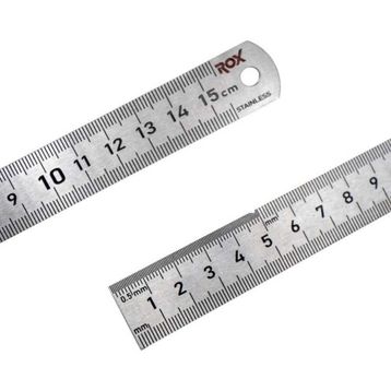 Rox 0198 Çift Taraflı 150 mm Çelik Cetvel