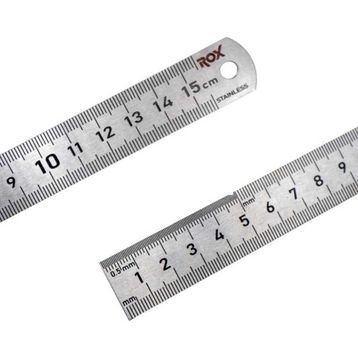 Rox 0198 Çift Taraflı 150 mm Çelik Cetvel