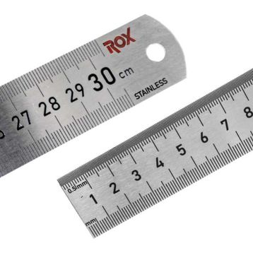 Rox 0199 Çift Taraflı 300 MM Çelik Cetvel